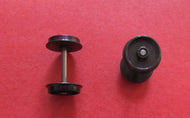 MRJ12Di/b MARKITS 12mm Disc Bogie Wheels Flush Axles Blackened - 2 axles per set
