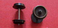 MRJ12Dob-2 MARKITS 12mm Tender Disc Wheels 25.5mm (Hornby) PP Axles Blackened - 2 sets of axles