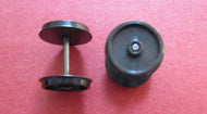 MRJ16Di/b MARKITS 16mm Disc Bogie Wheels Flush Axles Blackened - 2 axles per set