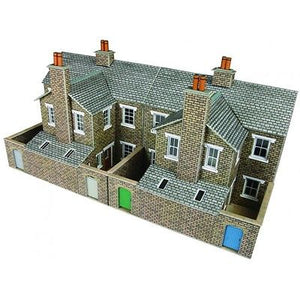 PO277  METCALFE Low Relief Stone Terrace House Backs - OO scale
