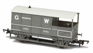 76TOB001 OXFORD RAIL Toad Brake Van - GWR 4 Wheel planked (Early) Paddington -17831