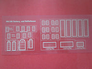PN108W METCALFE Factory and Boiler House Windows on clear acetate - N scale