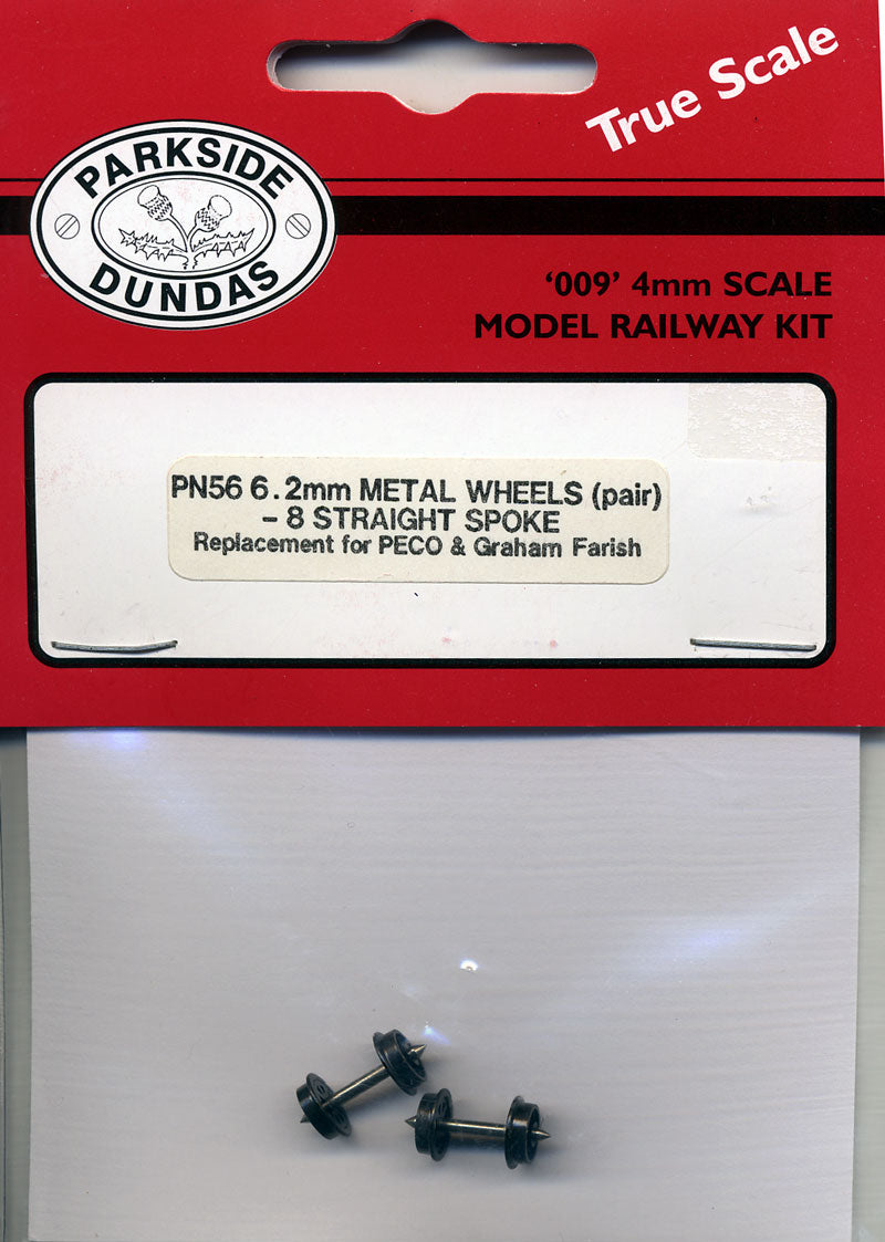 PN56 PARKSIDE 6.2mm Metal Wheels Straight Spoke (Pair)