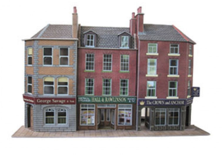 PO205 METCALFE Low Relief Pub & Shops- OO scale