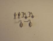 PW126 P&D MARSH   Wall lamps ( 3 types 2 of each) - OO Gauge - unpainted