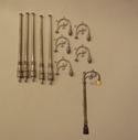 PW127 P&D MARSH  Swan neck electric lamps (5) - OO Gauge - unpainted