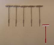 PW140 P&D MARSH   BR T shaped station lamps pack of 5 - OO Gauge - unpainted