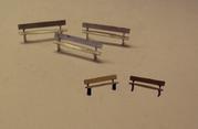 PW210 P&D MARSH  Short park benches/platform seats -  unpainted - OO gauge