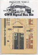 26W7 PROTOTYPE MODELS GWR Signal Box (Port Madoc, Caernarvonshire)  - card building kit - N gauge