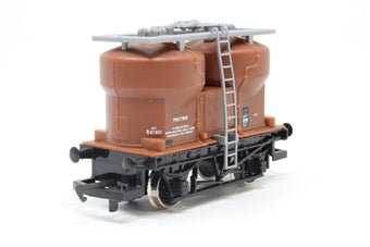 R125 HORNBY Twin Silo Wagon B837001 in BR bauxite - BOXED