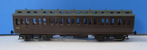 R332-P03 HORNBY Clerestory composite Coach repainted in LNER chocolate livery with replacement metal bogies, wheels and buffers - UNBOXED