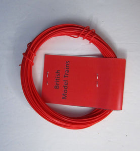 BMT040 Red wire, 25 feet, 22 AWG, silver plated copper wire with PTFE insulation