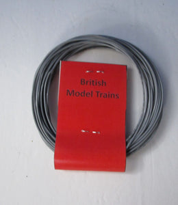 BMT045 Grey wire, 25 feet, 22 AWG, silver plated copper wire with PTFE insulation