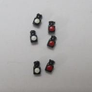 BP289 Pack of 3 red and 3 white loco lamps