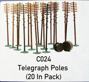 C024 DAPOL Telegraph Poles (pack of 20)