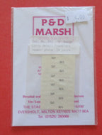 E02 P&D MARSH Lorry detail transfers: names/phone (24 pairs) - N Gauge