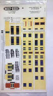 E3 BILTEEZI N Gauge (2mm) 4 Post War Flats (apartments) with alternative windows - card building kit