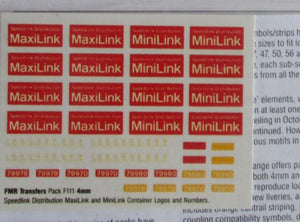F111 FMR TRANSFERS Speedlink Distribution MaxiLink and MiniLink Container logos