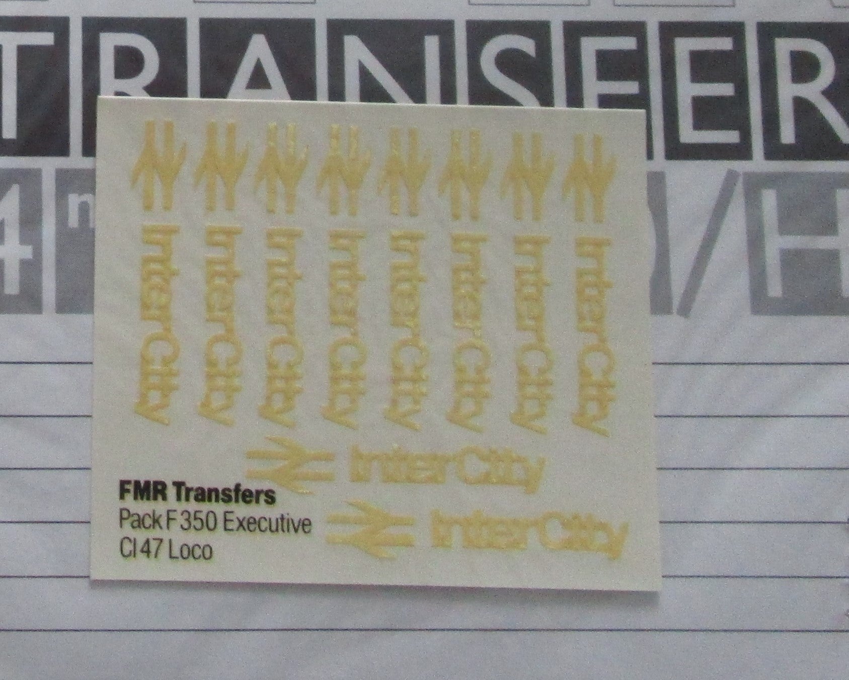F350 FMR TRANSFERS Inter City Executive Livery: Class 47 loco logos & double arrows