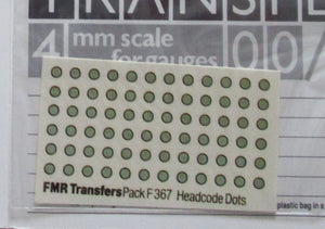 F367 FMR TRANSFERS Headcode dots