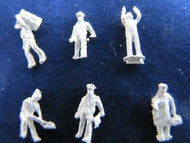 FIG1 FLEETLINE Assorted figures in various poses (N Gauge) - unpainted