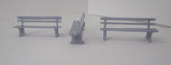 GWB-3 MODEL RAILWAY SCENICS  LIneside GWR Benches pack of 3 - unpainted
