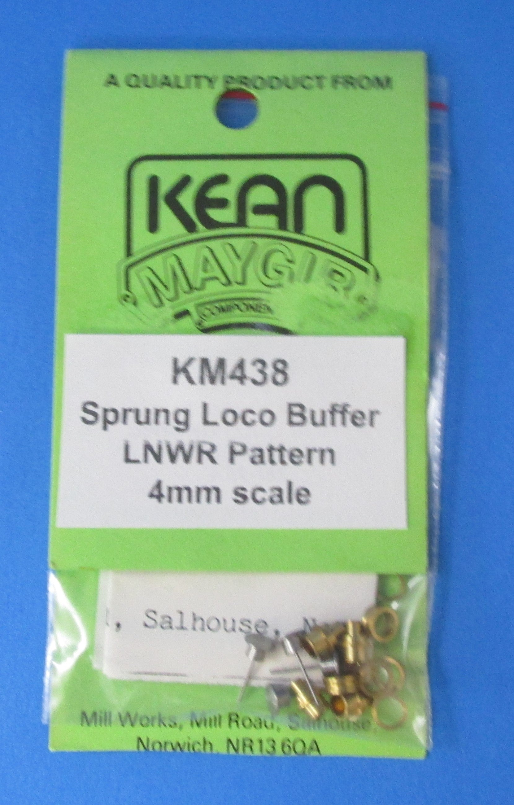 KM438 KEAN-MAYGIB Sprung Buffers LNWR Webb Pattern (4)