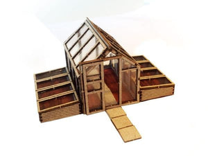 LX016-OO MODEL RAIL SCENERY Greenhouse and Coldframes kit