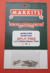 MCSPLITPIN MARKITS Romford Split Pins (Length 11.25mm diam. 7mm) - pack of 10