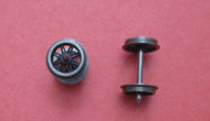 MGW12/8SOo 12mm Open Spoke (split) Wheels Universal 26mm PP Axles - 1 pair, steel rims with plastic centres