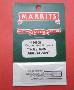 MHB09 MARKITS Ocean Liner Express Headboard "Holland America Line"