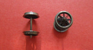 MRJ14SS MARKITS 14mm 8 split spoke (open) Wheels 26mm PP Axles Blackened - 2 sets of axles
