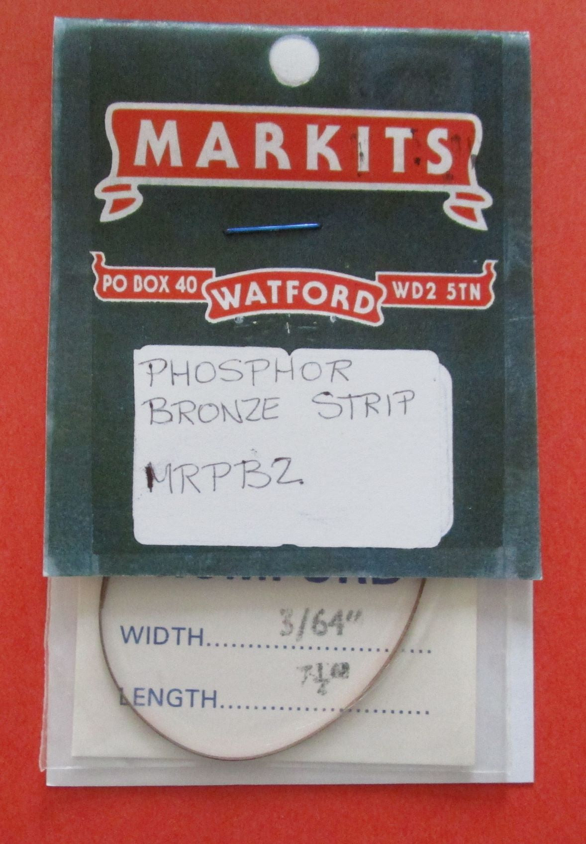 MRPB2 MARKITS Phosphor Bronze Strip 3/64in x 7 1/4in