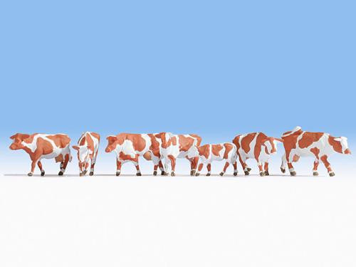 NOC-15726 NOCH Cows and calves - brown & white, pack of 7