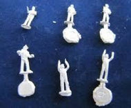 N62 FLEETLINE Six Crane operators in various poses (N Gauge) - unpainted