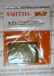 NT1 SMITHS (W&T)  GWR & SR Tarpaulin sheets pack of 10 assorted - N Scale