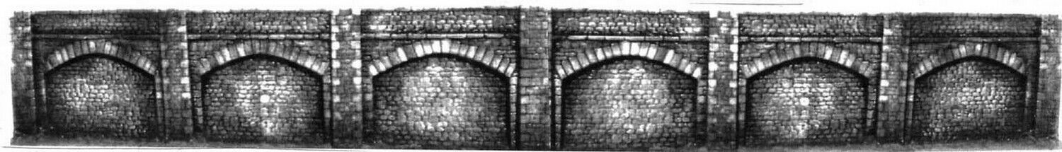NV4  LANGLEY Embankment retaining walls unpainted - N Gauge