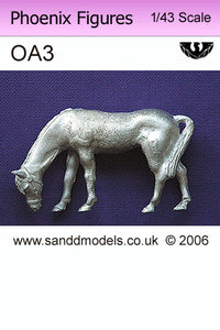 OA03 S&D MODELS Holstein horse grazing  - unpainted - O gauge