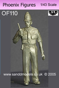OF110 S&D MODELS British Policeman  with walkie talkie radio  - unpainted - O gauge