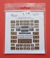 PCMS005 PRE-CUT Platform, Pub & street BR Western Region signs 00 Gauge