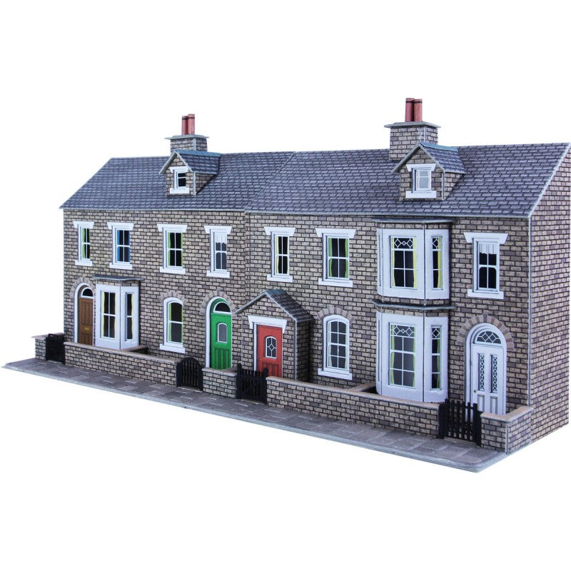 PO275 METCALFE Low Relief Terraced House Fronts Stone - OO scale