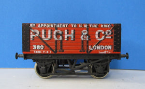 R010-P03 HORNBY Open Wagon "Pugh and Co." London . no.  380, no couplings - UNBOXED
