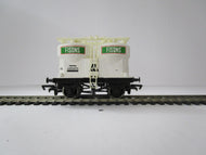 R011-P001 HORNBY Twin Silo Wagon "Fisons" B872001 - BOXED
