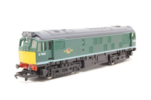 R072 HORNBY  Class 25 D7596 in BR Green - working head code lights - BOXED