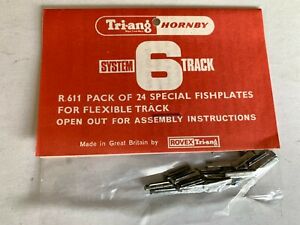 R611 HORNBY System 6 pack of 24 rail joiners