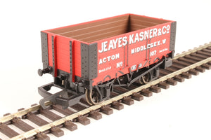 R6815 HORNBY 6 plank wagon "J. E. AYES KASNER & Co." No. 107