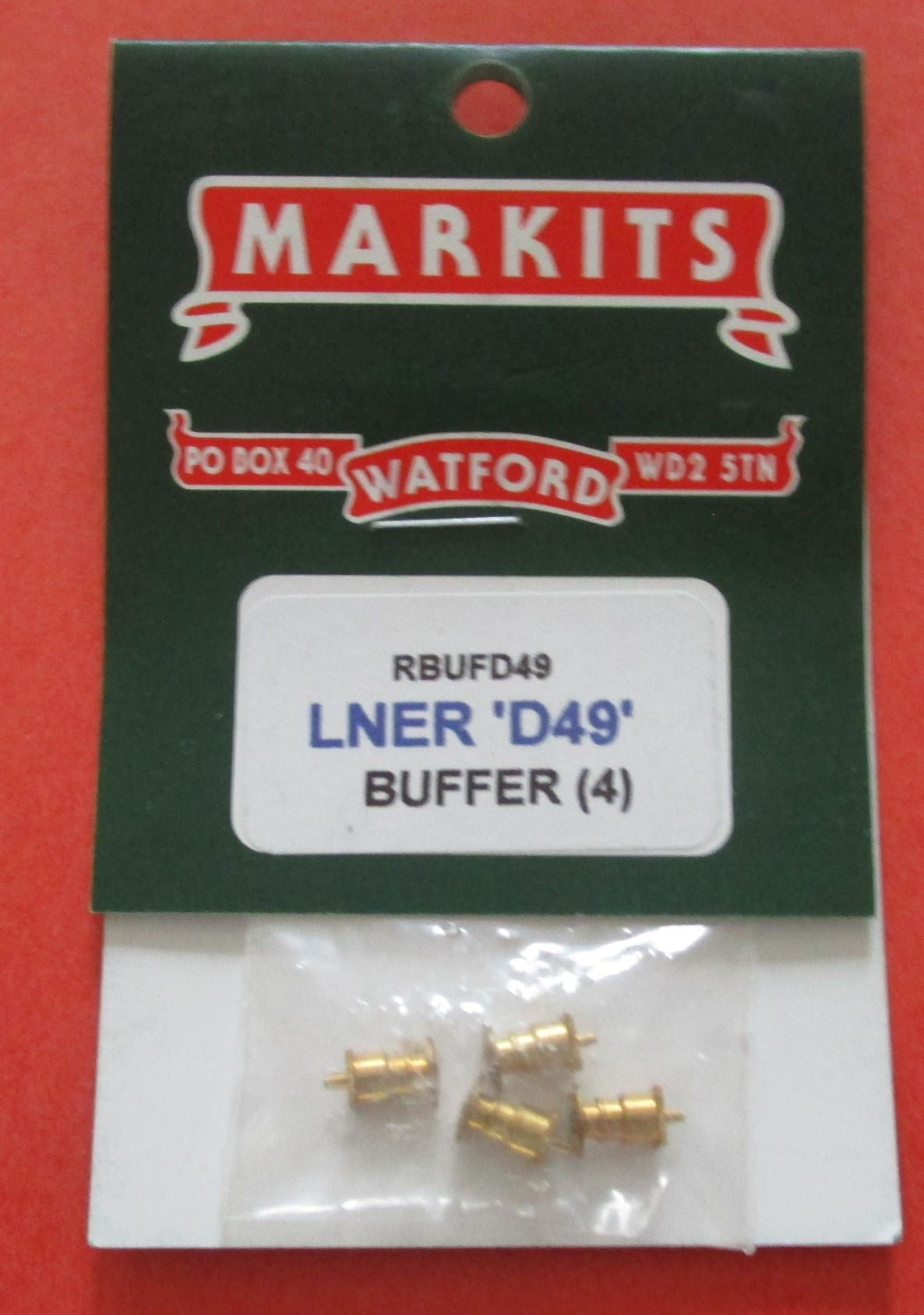 MRBUFD49 MARKITS LNER D49 Buffer - pack of 4