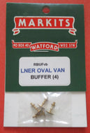 MRBUFvb MARKITS LNER Oval Van Buffer - pack of 4
