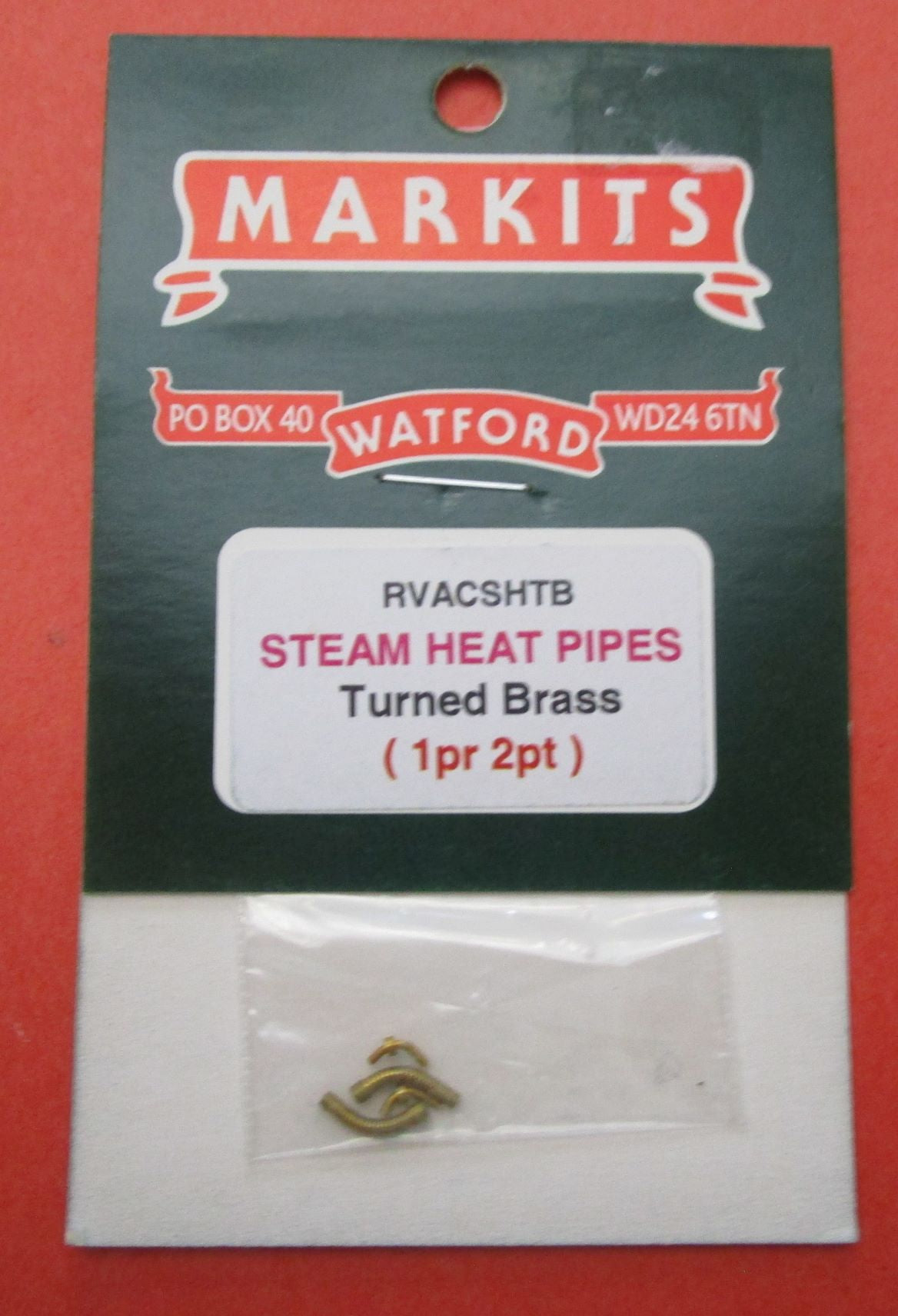 MVACSHTB MARKITS Steam Heat Pipes Turned Brass - pack of 2