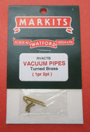 MVACTB MARKITS Vacuum Pipes Turned Brass - pack of 1 pair